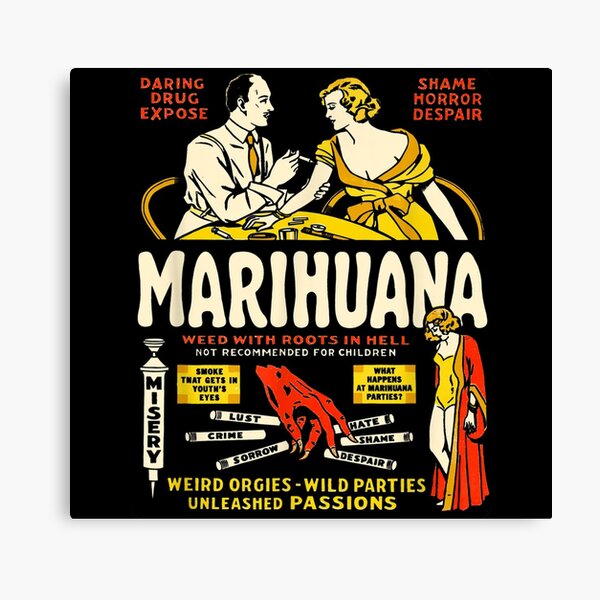 Anti Weed Art-Marihuana Marijuana Weed Propaganda Canvas Print