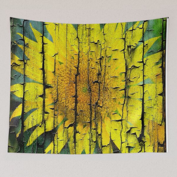 Item preview, Pretty Sunflower Wood Burnt Print designed and sold by Mary Riley.