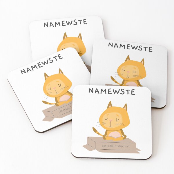 Item preview, Yoga Cat NAMASTE namewste designed and sold by LunaDesignsx.