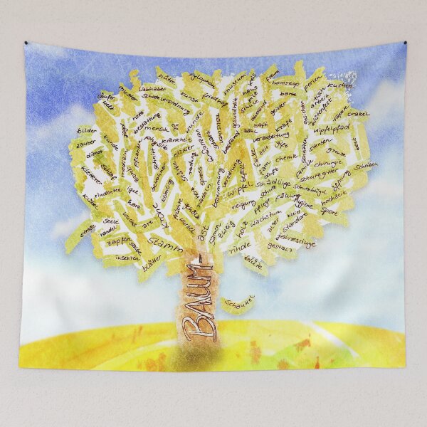 Item preview, german words tree designed and sold by wunderfamily.