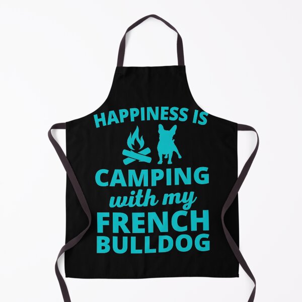 Item preview, Happiness is camping with my French Bulldog designed and sold by good vibes clothing.