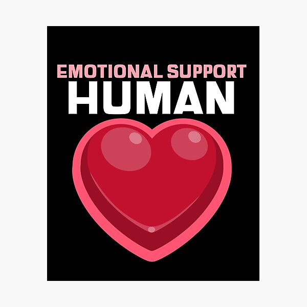 Item preview, Emotional Support Human Heart designed and sold by jacks-tees.