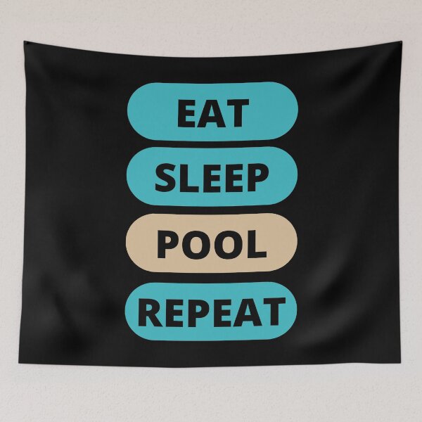 Item preview, Eat Sleep Pool Repeat designed and sold by vibrantyy.