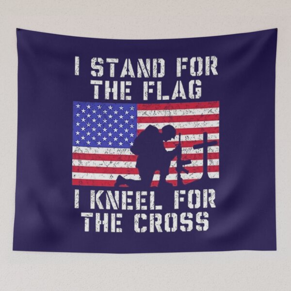 Item preview, Estoy de pie por la bandera Me arrodillo por la cruz designed and sold by KKMade001.