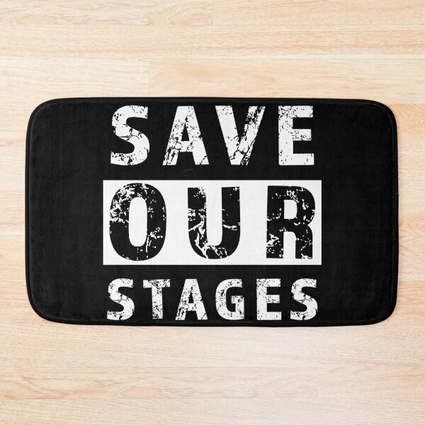 Item preview, Save Our Stages design for supporting live events performers, venues and technicians designed and sold by AllLeftSides42.