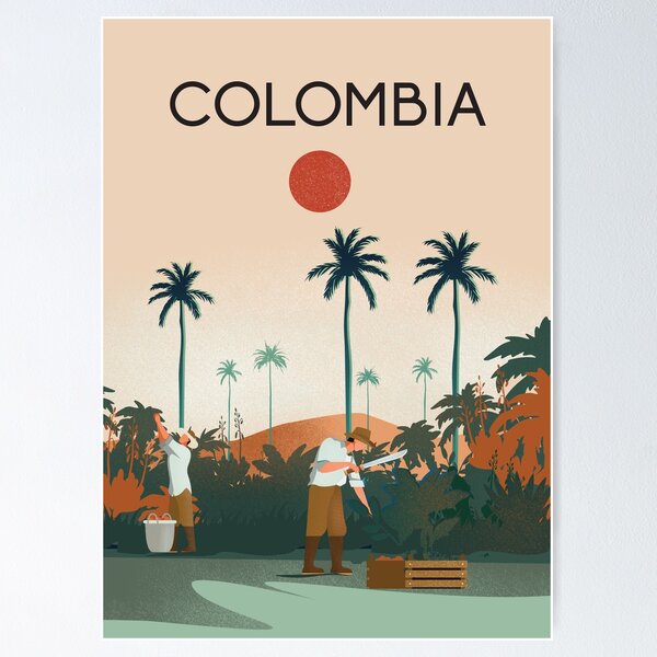 Item preview, Colombia travel poster colombia designed and sold by Arctic frame studio.