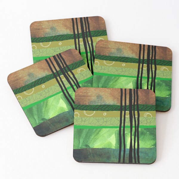 Item preview, Modern Organic Green Abstract Collage Art designed and sold by NancyMerkle.