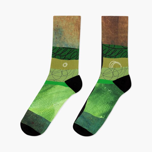 Item preview, Modern Organic Green Abstract Collage Art designed and sold by NancyMerkle.