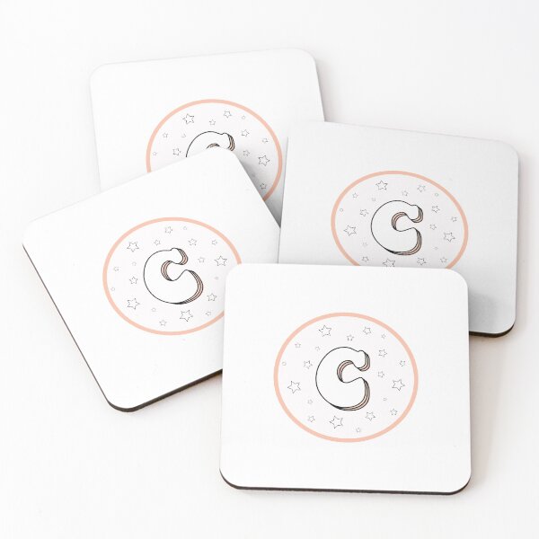 Item preview, Orangey Pink Letter C designed and sold by alwayselle.
