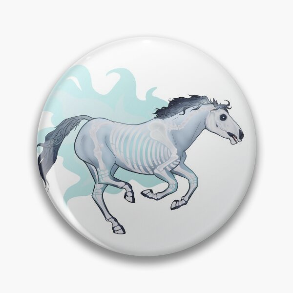 Skeleton Carousel Horse enamel pin - undead - creepy cute - pastel goth -  spooky - lapel pin badge