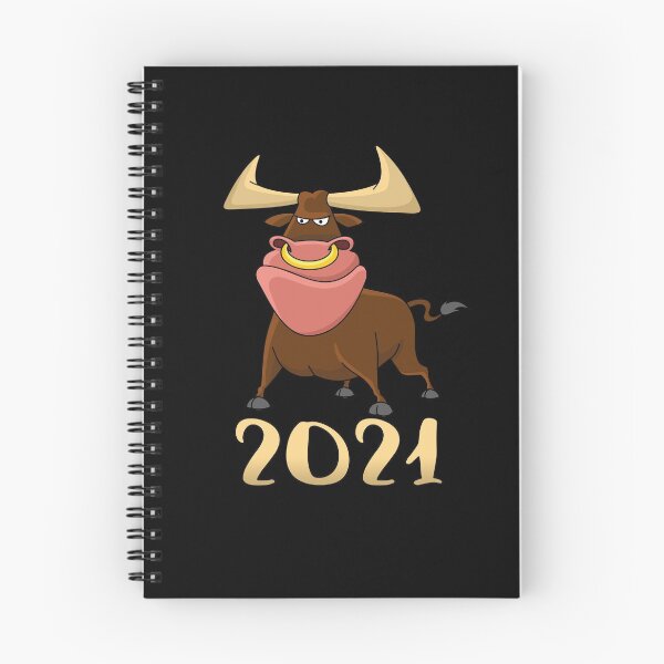 Item preview, Funny Horned Ox With Nose Ring New Year 2021 Chinese Zodiac Animal Ox Cool Xmas Gift designed and sold by FunnySunny T-Shirts.