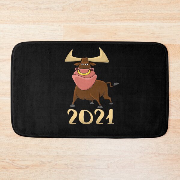 Item preview, Funny Horned Ox With Nose Ring New Year 2021 Chinese Zodiac Animal Ox Cool Xmas Gift designed and sold by FunnySunny T-Shirts.