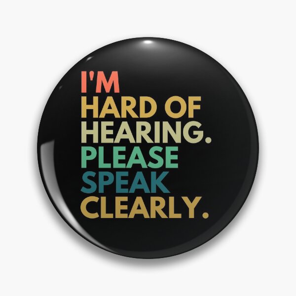 Item preview, I am Hard of Hearing Please Speak Clearly Purple Retro designed and sold by TeeZazzle.