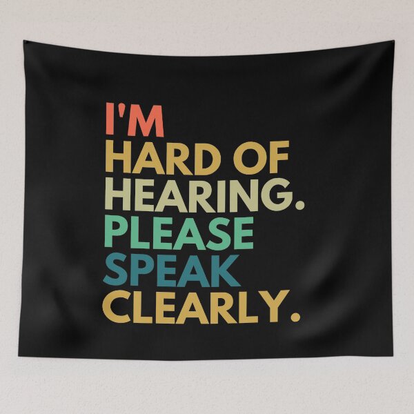Item preview, I am Hard of Hearing Please Speak Clearly Purple Retro designed and sold by TeeZazzle.