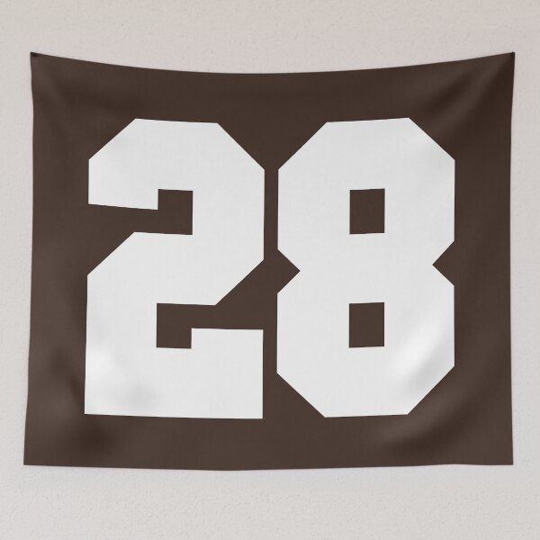Item preview, 28 Number Cleveland Sports Twenty-Eight Brown Jersey designed and sold by HelloFromAja.