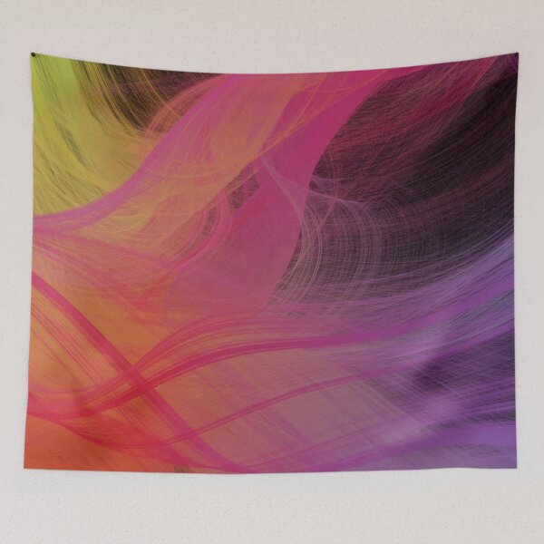 Item preview, Color swirl orange yellow pink designed and sold by ApArtPaintings.