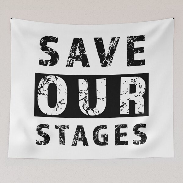 Item preview,  Save Our Stages design for supporting live events performers, venues and technicians designed and sold by AllLeftSides42.