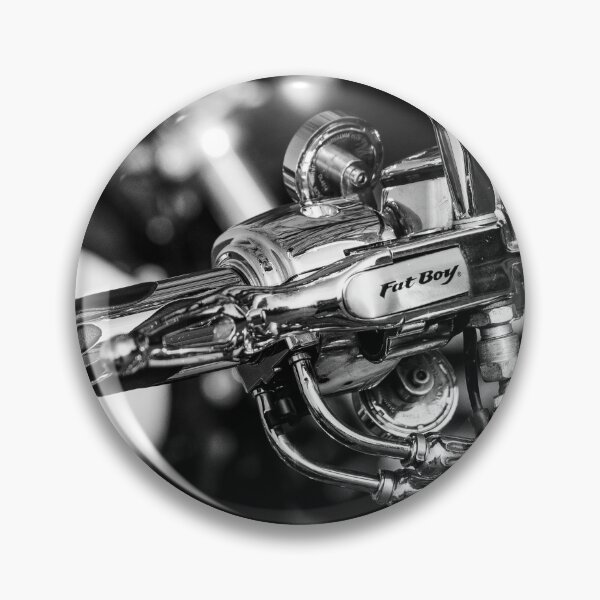 Item preview, Fat Boy Motorcycle in Black and White designed and sold by Photomattic.
