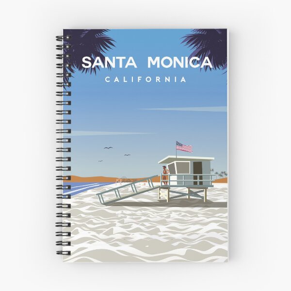 Item preview, Santa monica california poster designed and sold by Arctic frame studio.