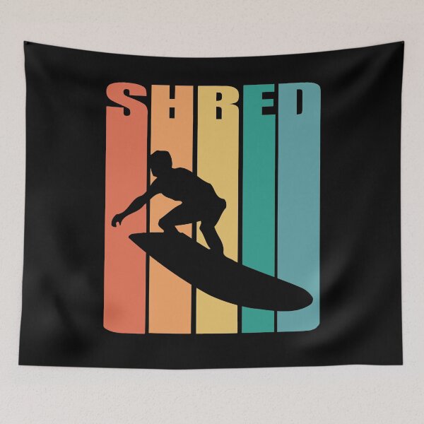 Item preview,  Retro 70s, longboard, hang ten surfing shirt designed and sold by DamnCoolStuff.