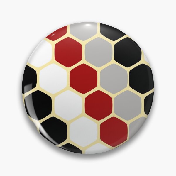 Item preview, Honeycomb Hexagons in Red White Black and Grey designed and sold by BleuSky.