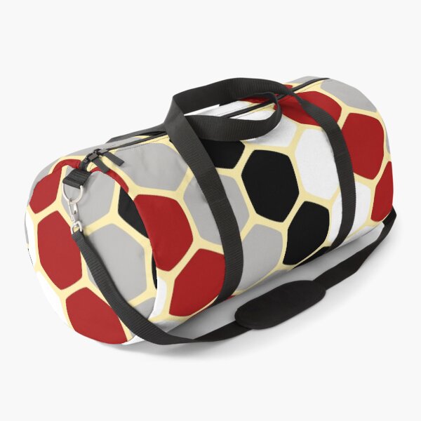 Item preview, Honeycomb Hexagons in Red White Black and Grey designed and sold by BleuSky.