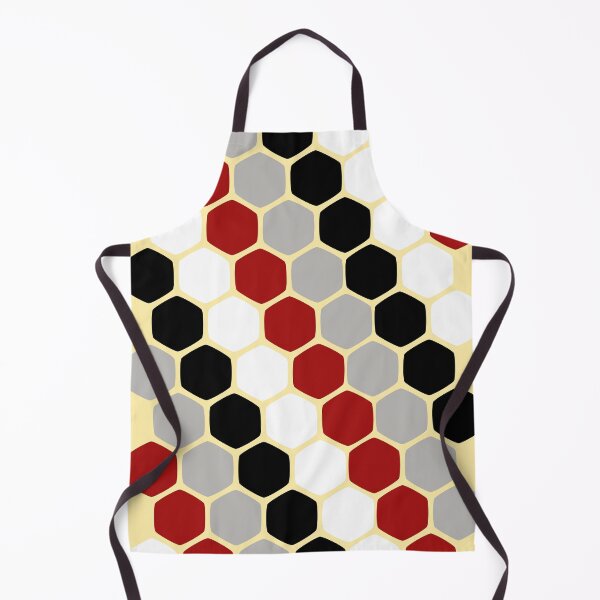 Item preview, Honeycomb Hexagons in Red White Black and Grey designed and sold by BleuSky.