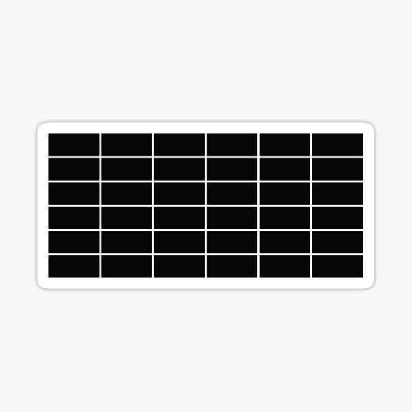 black tilled with white boundary Sticker