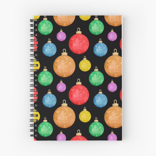 Item preview, Colorful Christmas Decorations On Black | Christmas Patterns designed and sold by SerendipityNow.