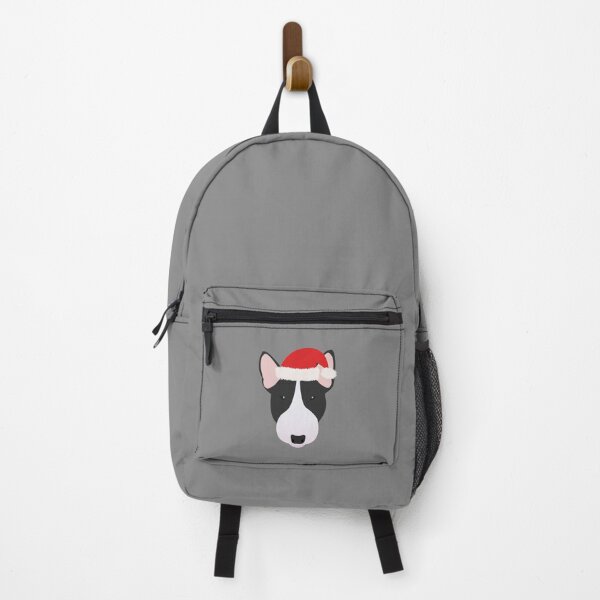 Item preview, Christmas Black and White Miniature Bull Terrier designed and sold by KCPetPortraits.