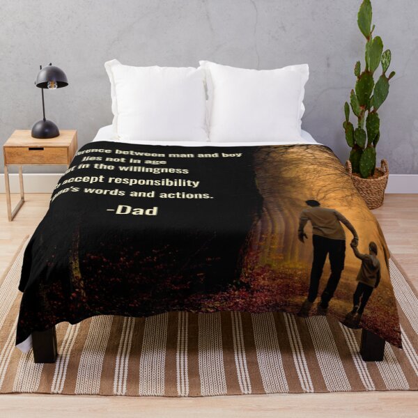 Item preview, Difference Between Man and Boy Inspirational Quote designed and sold by LeftFieldFunny.