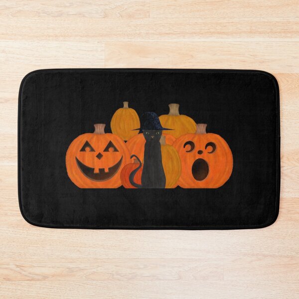 Item preview, Halloween Pumpkin Patch with Black Cat designed and sold by Melanie Graham.