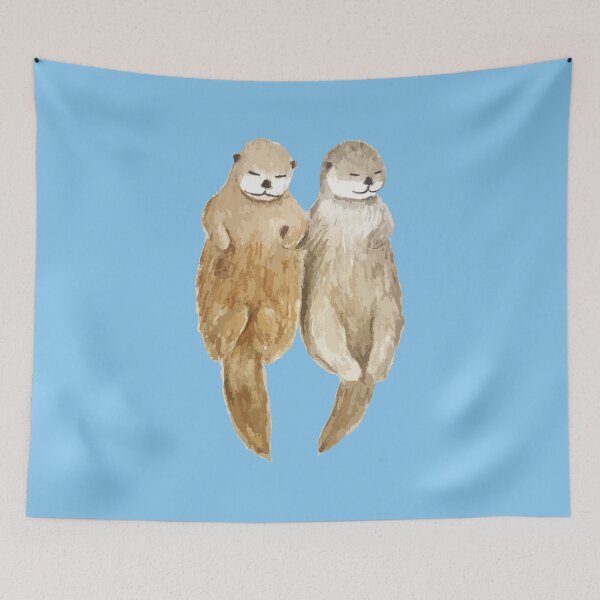 Item preview, Cute Otters watercolor  designed and sold by melissemoreira.