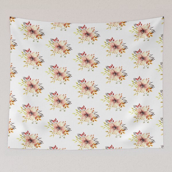 Item preview, Watercolor hand drawn flower arrangement pattern designed and sold by PurrfectCorner.