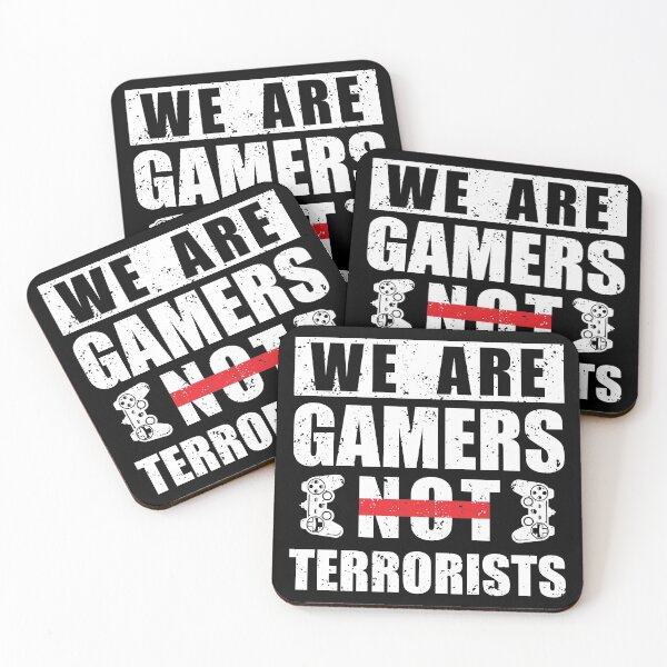 Item preview, We Are Gamers Not Terrorists designed and sold by mdnrsakib.