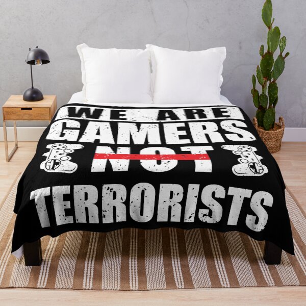 Item preview, We Are Gamers Not Terrorists designed and sold by mdnrsakib.