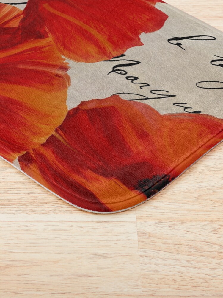 Alternate view of Coquelicots Rouge I Bath Mat