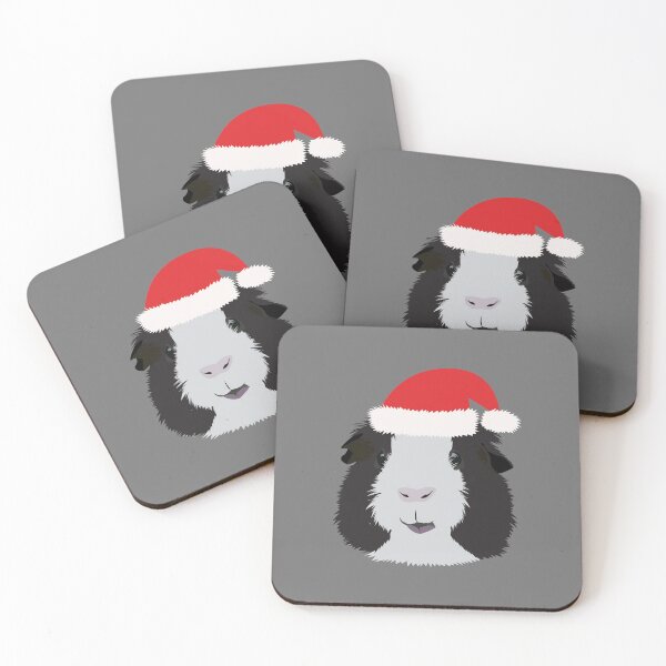 Item preview, Noel the Guinea Pig Wearing a Santa Hat designed and sold by KCPetPortraits.