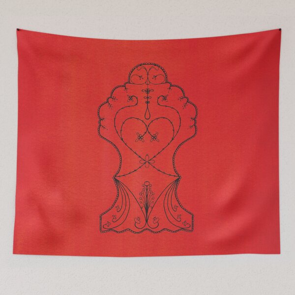Item preview, Red Korona line art designed and sold by Ariadne Kritonos.