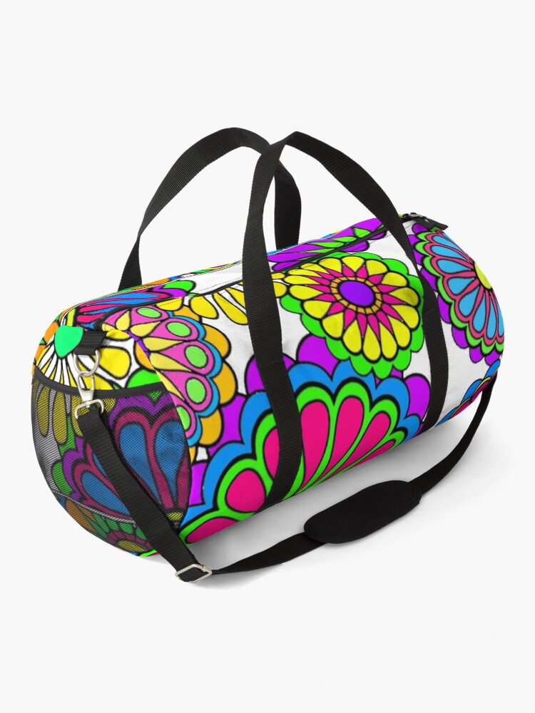 Alternate view of Happy Hippy Flowers Duffle Bag