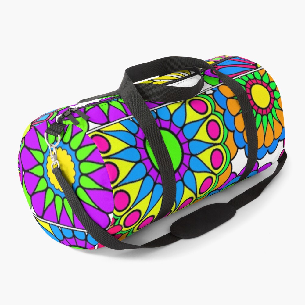 Happy Hippy Flowers Duffle Bag