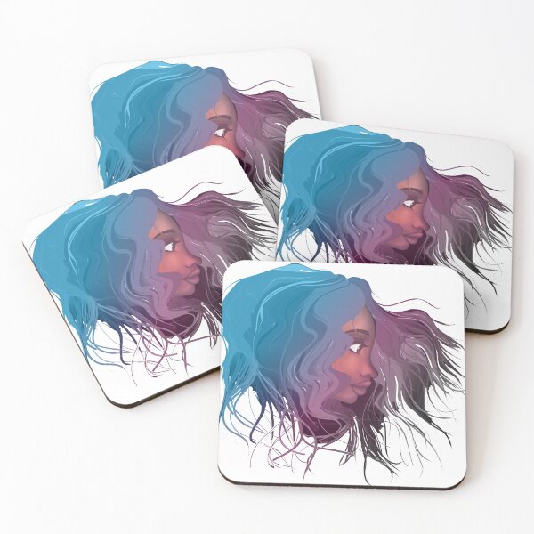 Item preview, Girl with Transgender Flag color hair designed and sold by BunSmiles.