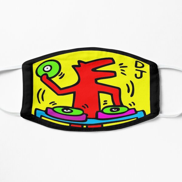 Keith Haring - DJ / 1988 / Talking Heads / Abstract / Pop Art Flat Mask