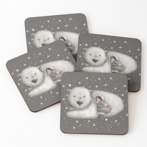 Item preview, Sleeping girl and polar bear in the snow designed and sold by Denise, Denisn't.