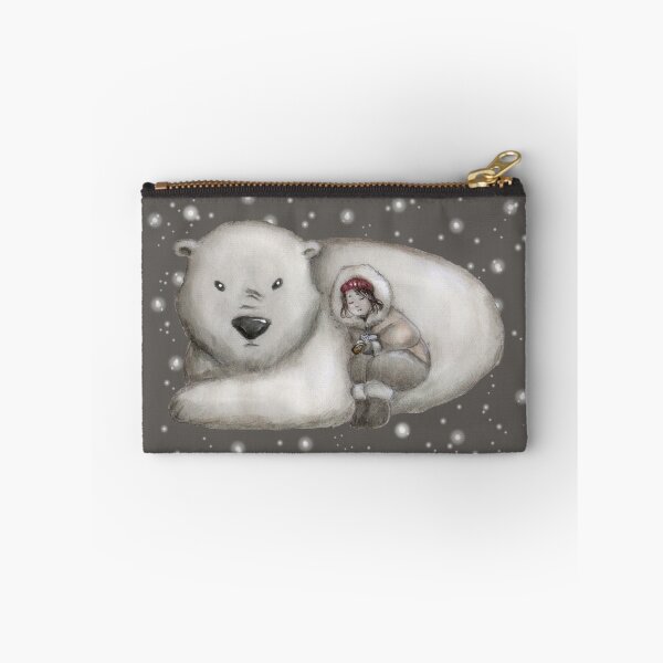 Item preview, Sleeping girl and polar bear in the snow designed and sold by Denise, Denisn't.