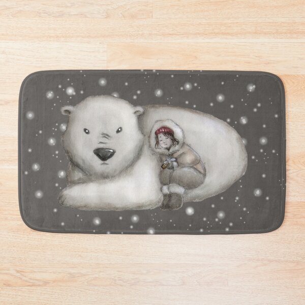 Item preview, Sleeping girl and polar bear in the snow designed and sold by Denise, Denisn't.