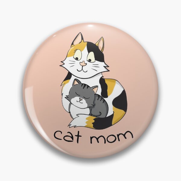 Item preview, Cute calico cat mom with tabby kitten  designed and sold by Creacats.