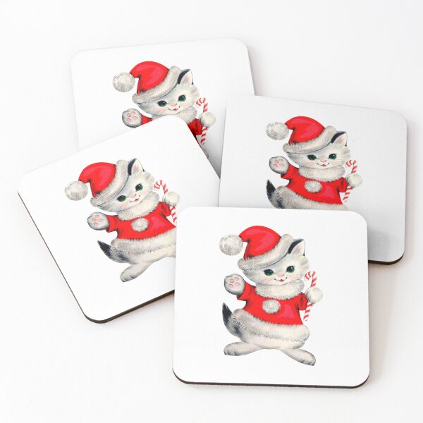 Item preview, Kitsch Christmas Cat With Candy Cane designed and sold by yellowcat2019.