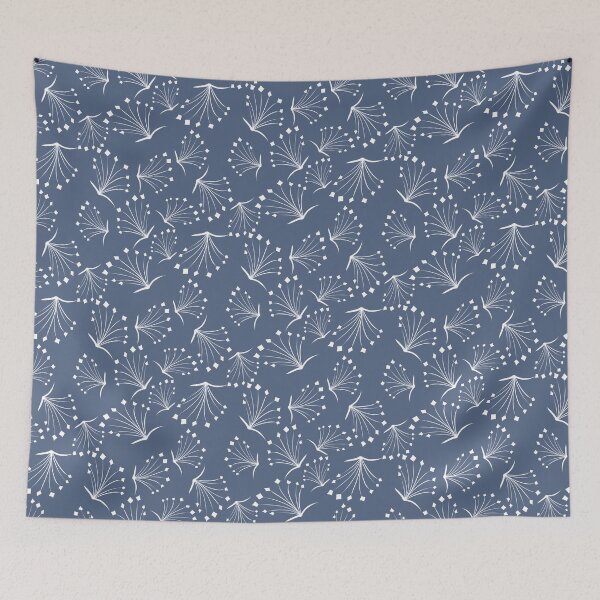 Item preview, Blue Square Flowers Pattern designed and sold by EllinorS.