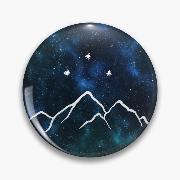Item preview, Night court - mountain and stars drawn on galaxy background designed and sold by Ranp.